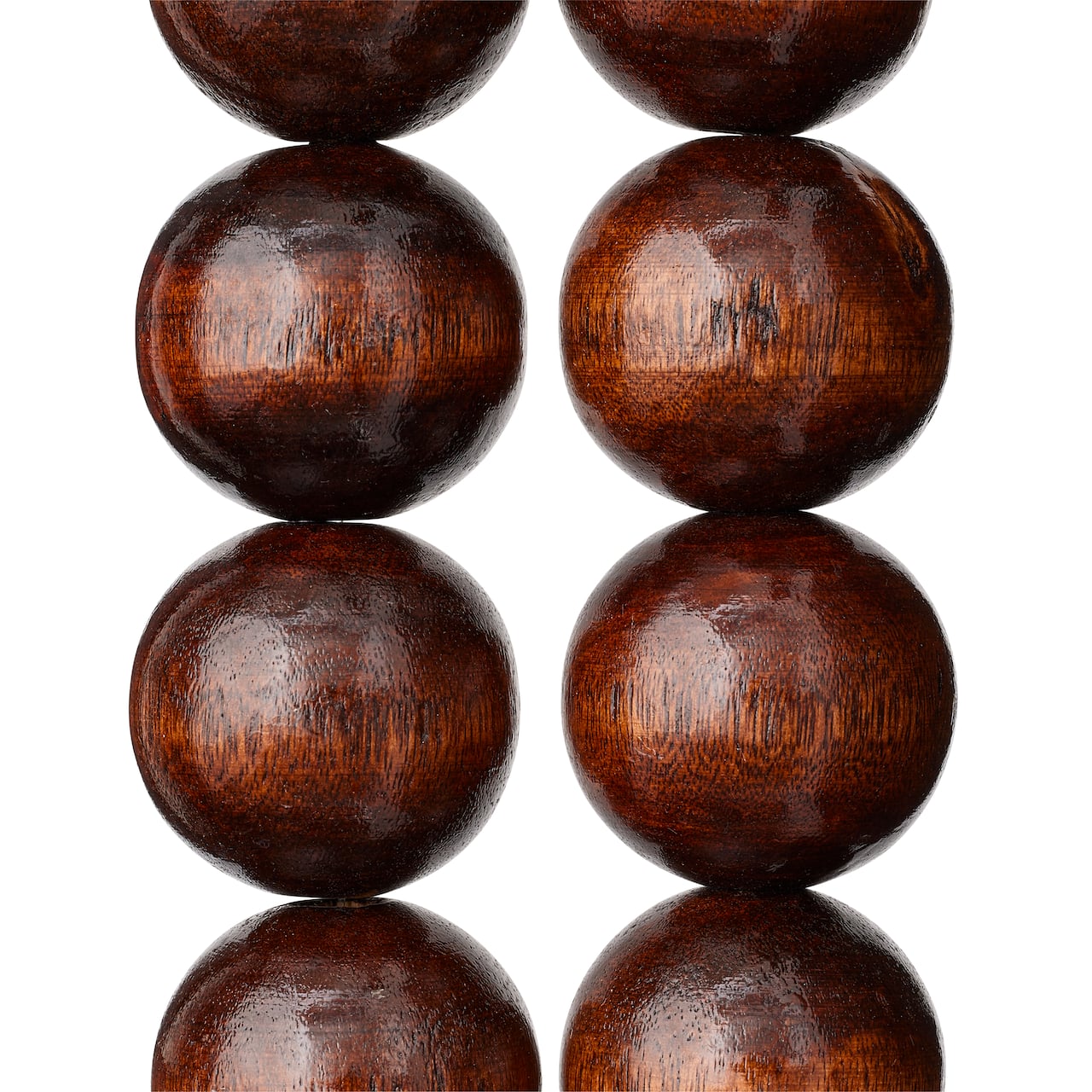 9 Pack: Brown Natural Wood Round Beads, 25mm by Bead Landing&#x2122;